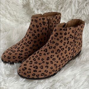 Leopard Print Cat and Jack Ankle Boots
